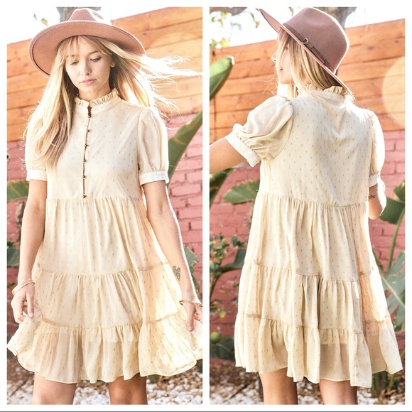 Fabulous Lurex Jacquard Swiss Dot Dress - Picture 2 of 7